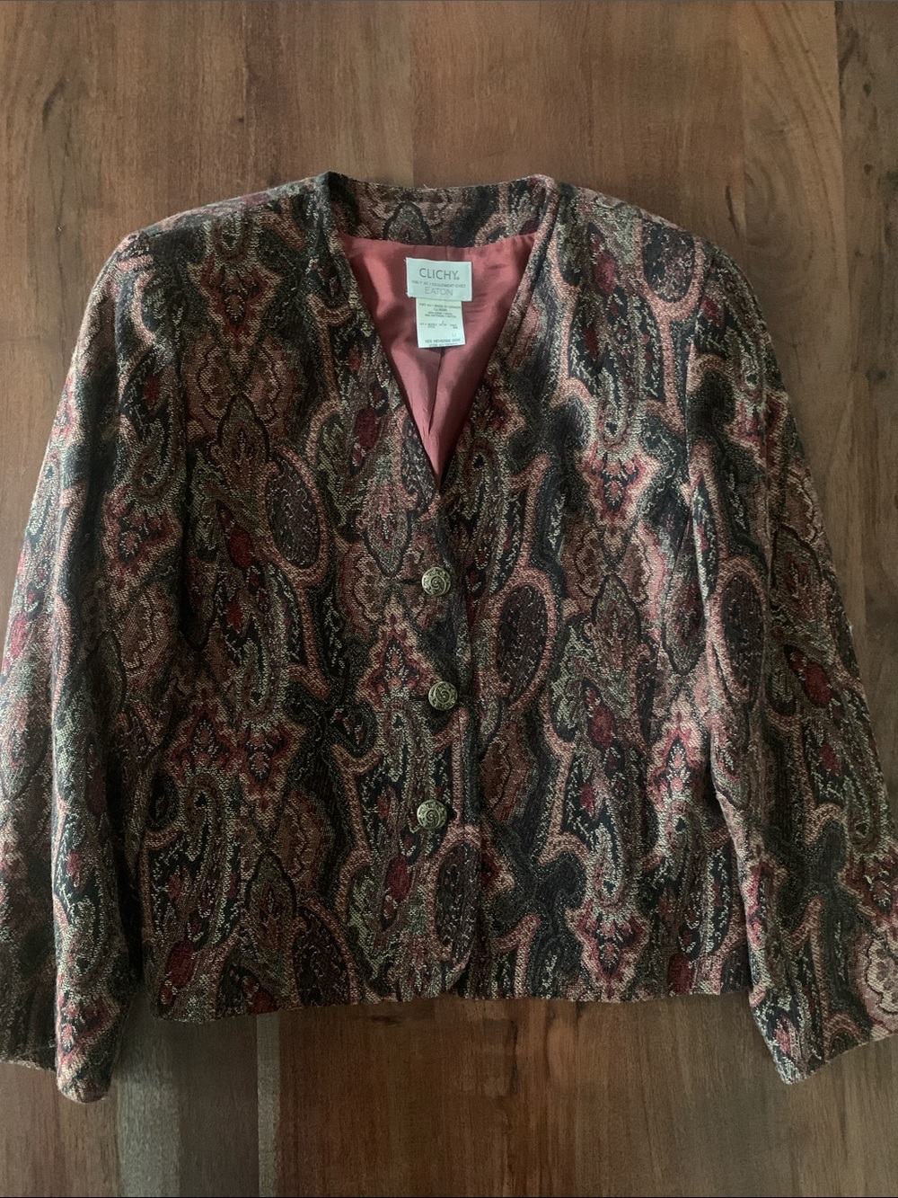 Vintage CLICHY for Eaton's Paisley Blazer - Boho 90s